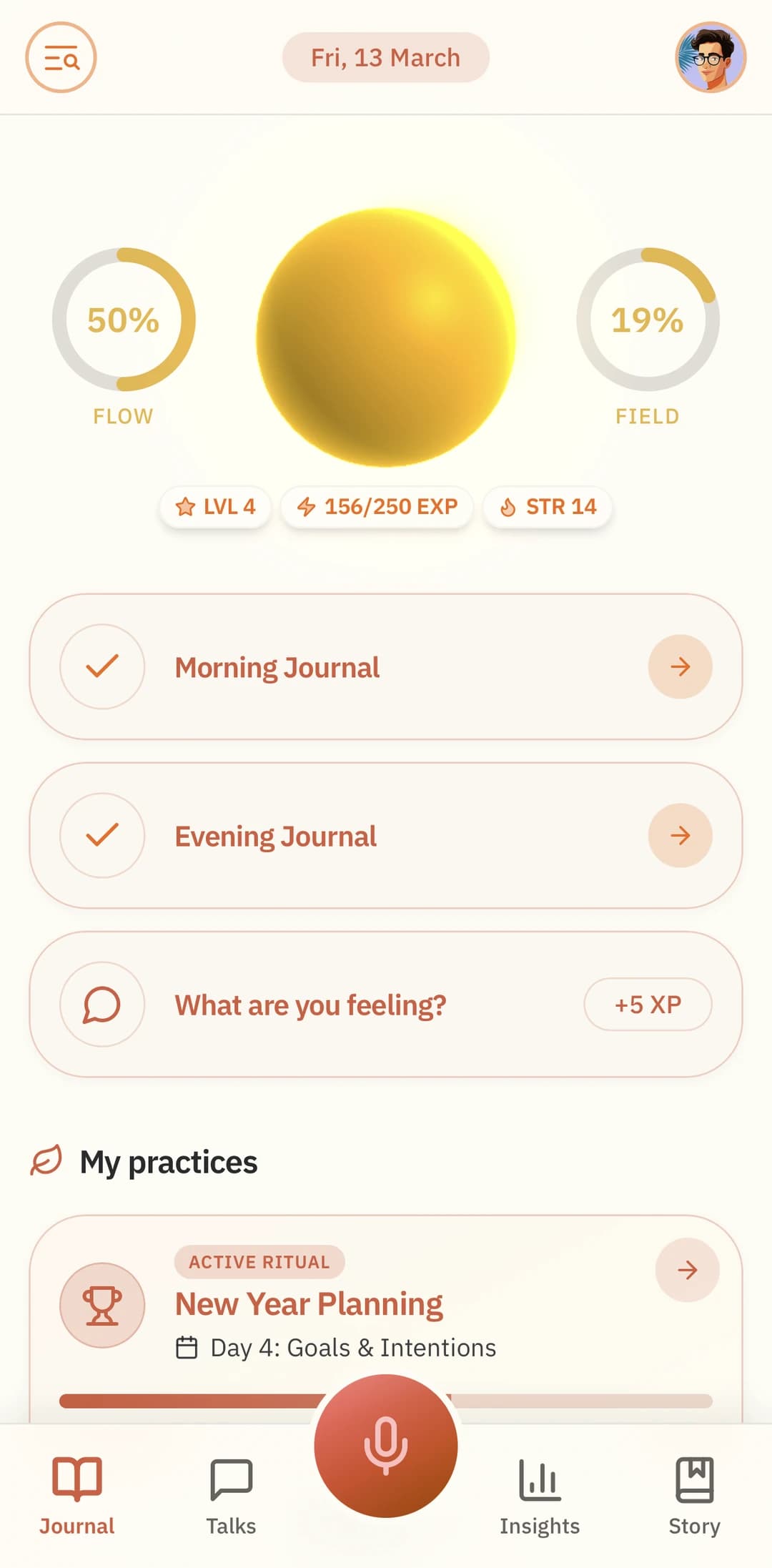 Aiman journal home screen